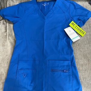 Med couture activate XS royal blue scrub top.